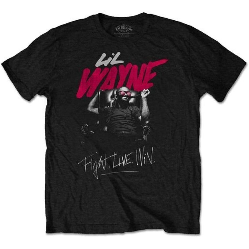 Lil Wayne Fight Live Win Rap Quote Hip Hop Fan Graphic T-Shirt